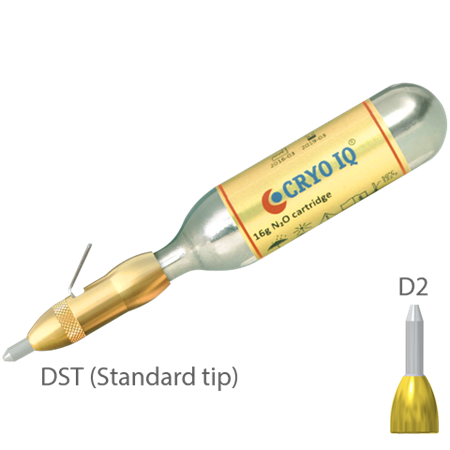 CryoIQ PRO Derm 2, tips DST60/D2, 1 gas cartridge