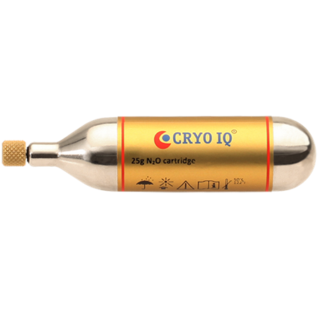 Cartridge 25 gram with valve (for CryoIQ, Cryoalfa)