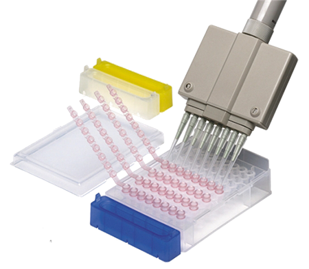 PCR ställ med lock, PS, Blå, 5 st/fp